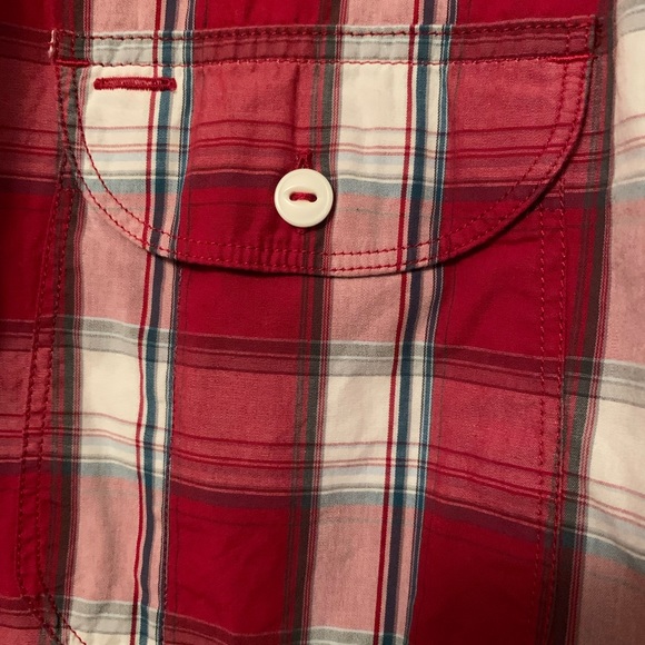 EUC Lucky Brand mens red plaid shirt - Picture 3 of 3